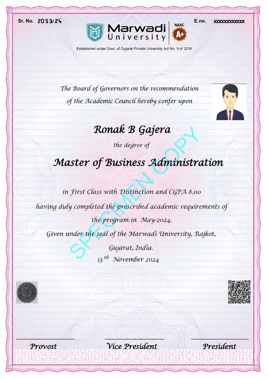 Certificate